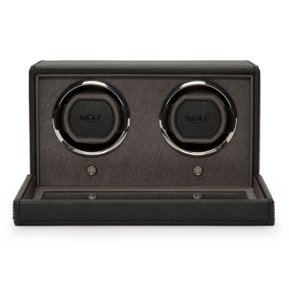 Wolf Cub Double Watch Winder with Cover