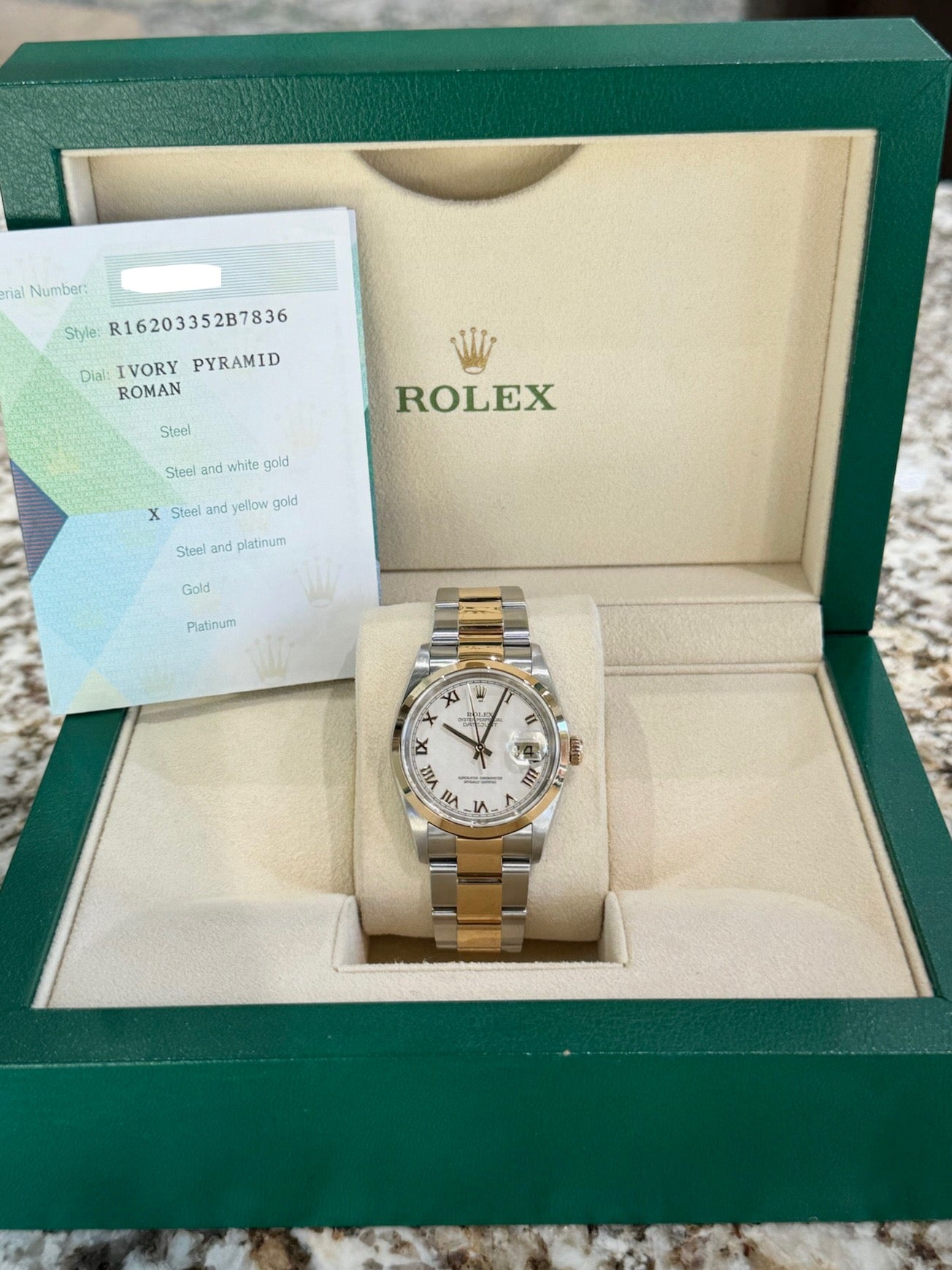 2005 Rolex Datejust 36 16203