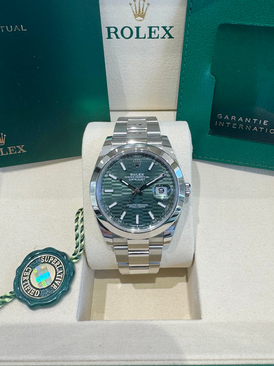 2023 Rolex Datejust 41 Mint Motif 126300
