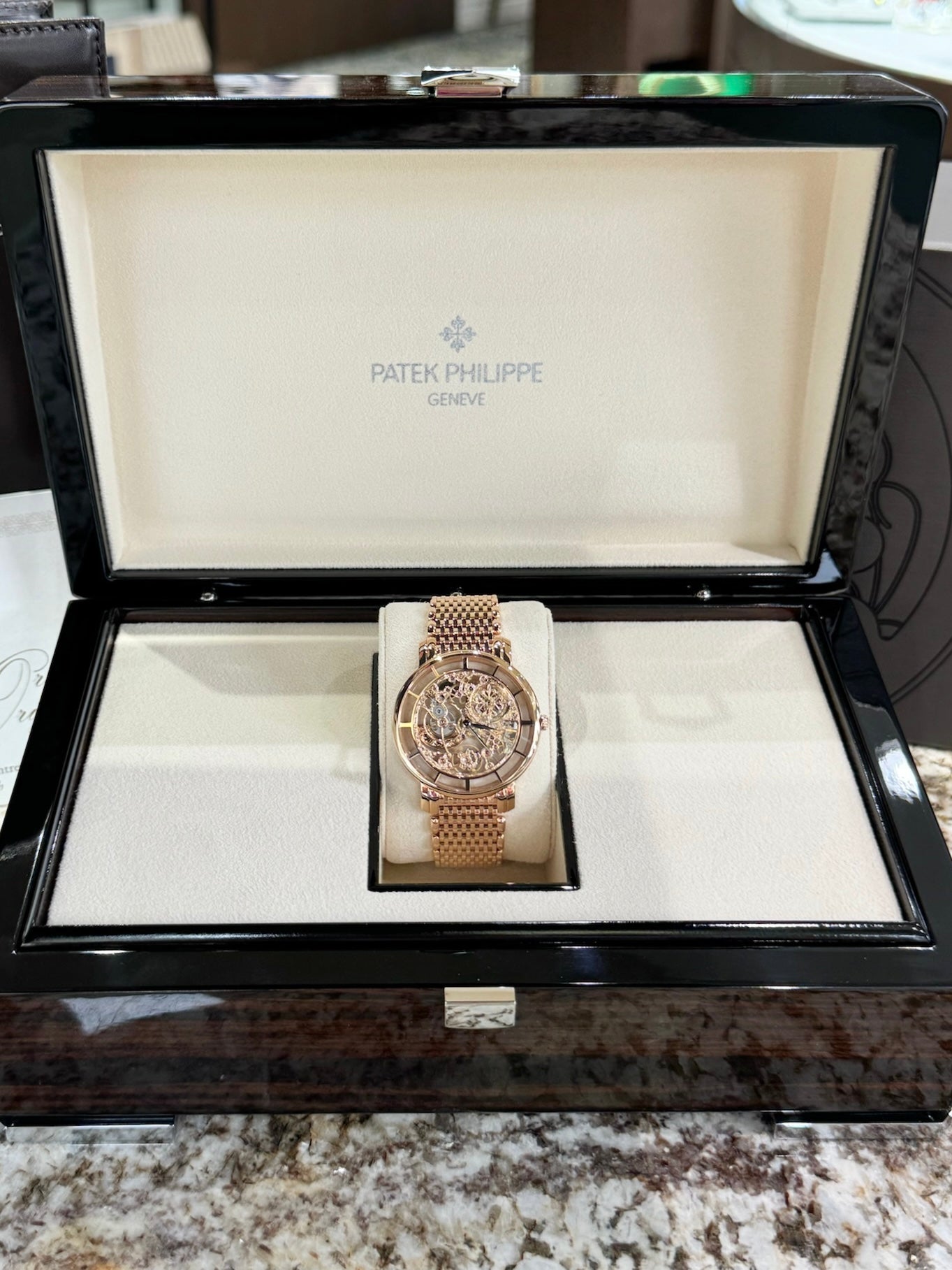 Patek philippe calatrava skeleton best sale