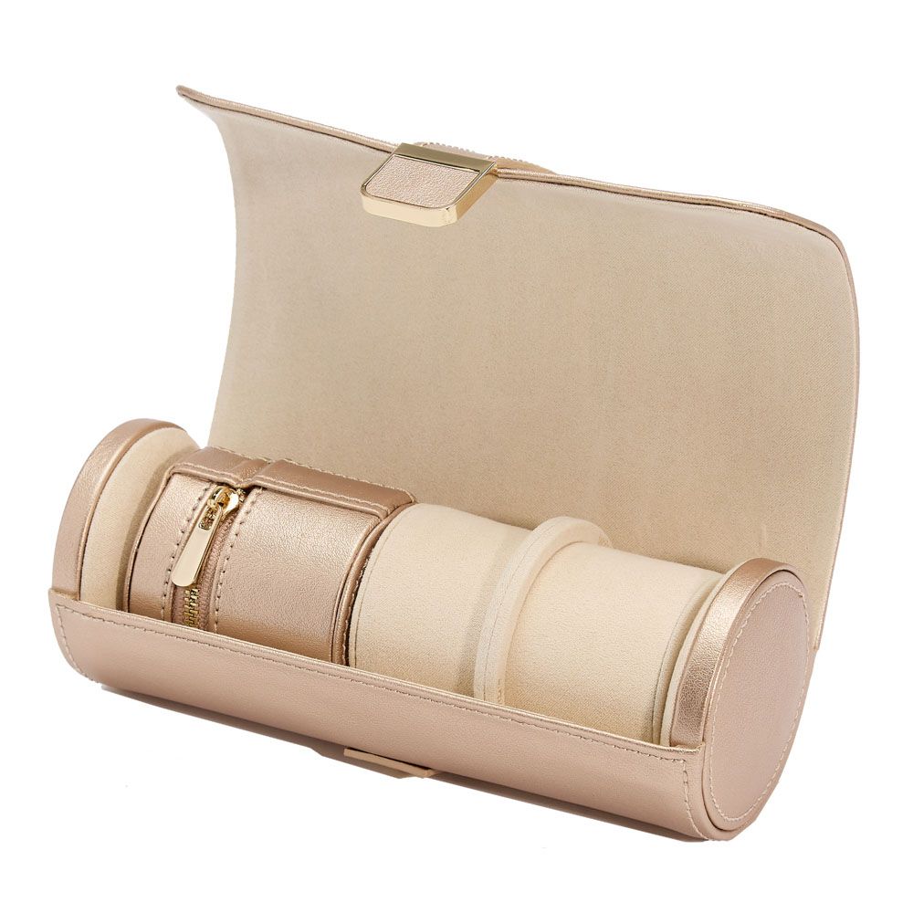 Wolf Palermo Double Watch Roll with Jewelry Pouch