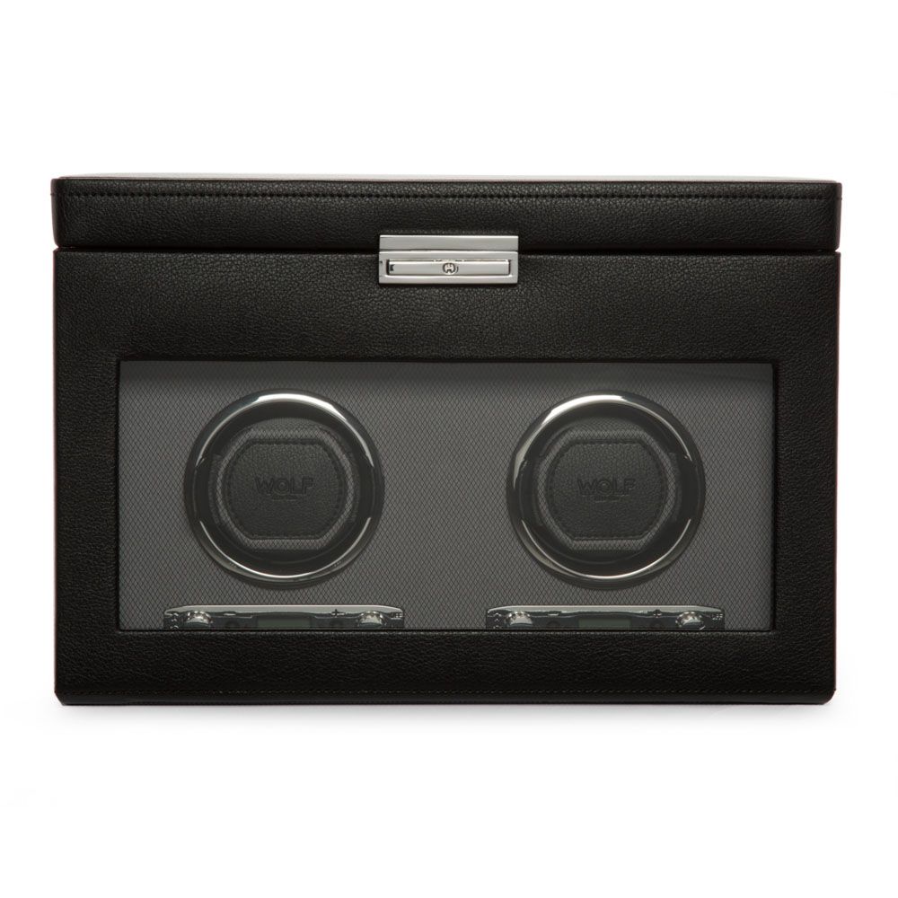 Wolf Classic Double Watch Winder with Storage