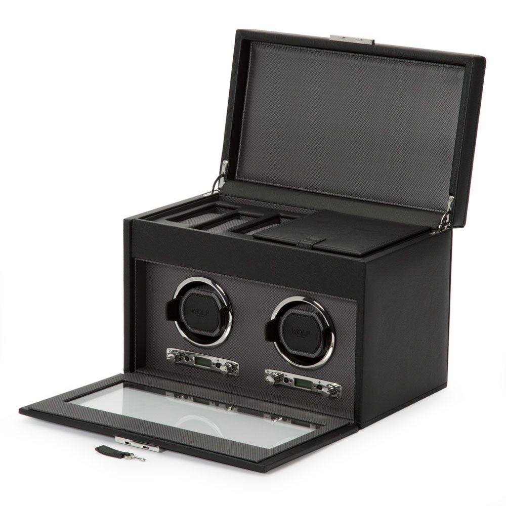 Wolf Classic Double Watch Winder with Storage