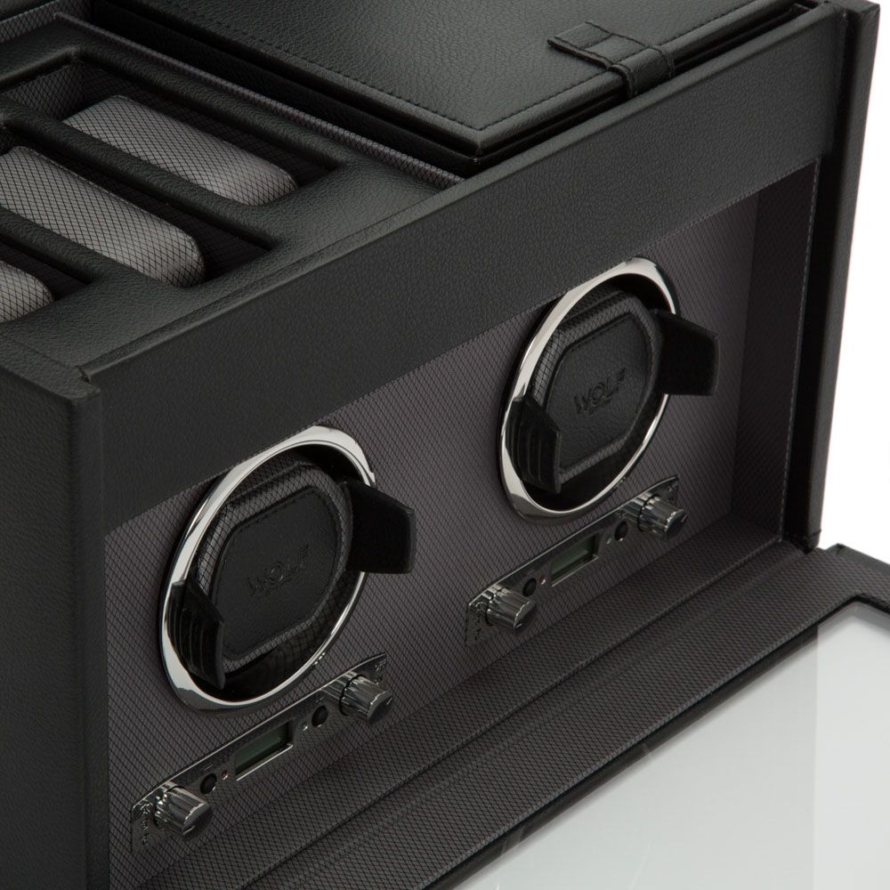 Wolf Classic Double Watch Winder with Storage
