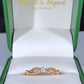 Rose Gold Twisted Rope Diamond Ring 18k 0.20ct Finger Size 6.5