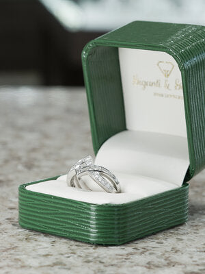 Free Form Baguette and Round Diamond Ring